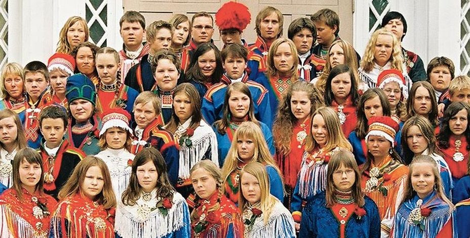 Samiska barn på konfirmationsläger